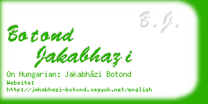 botond jakabhazi business card
